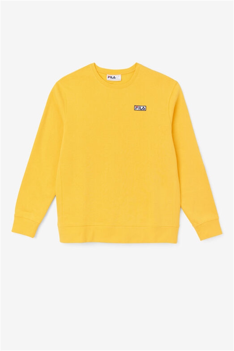 Yellow Men\'s Fila Garran Crew Sweatshirts | Saudi Arabia-891065
