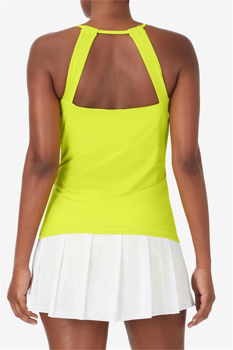 Yellow Women's Fila Center Court Cami Tanks | Saudi Arabia-967514