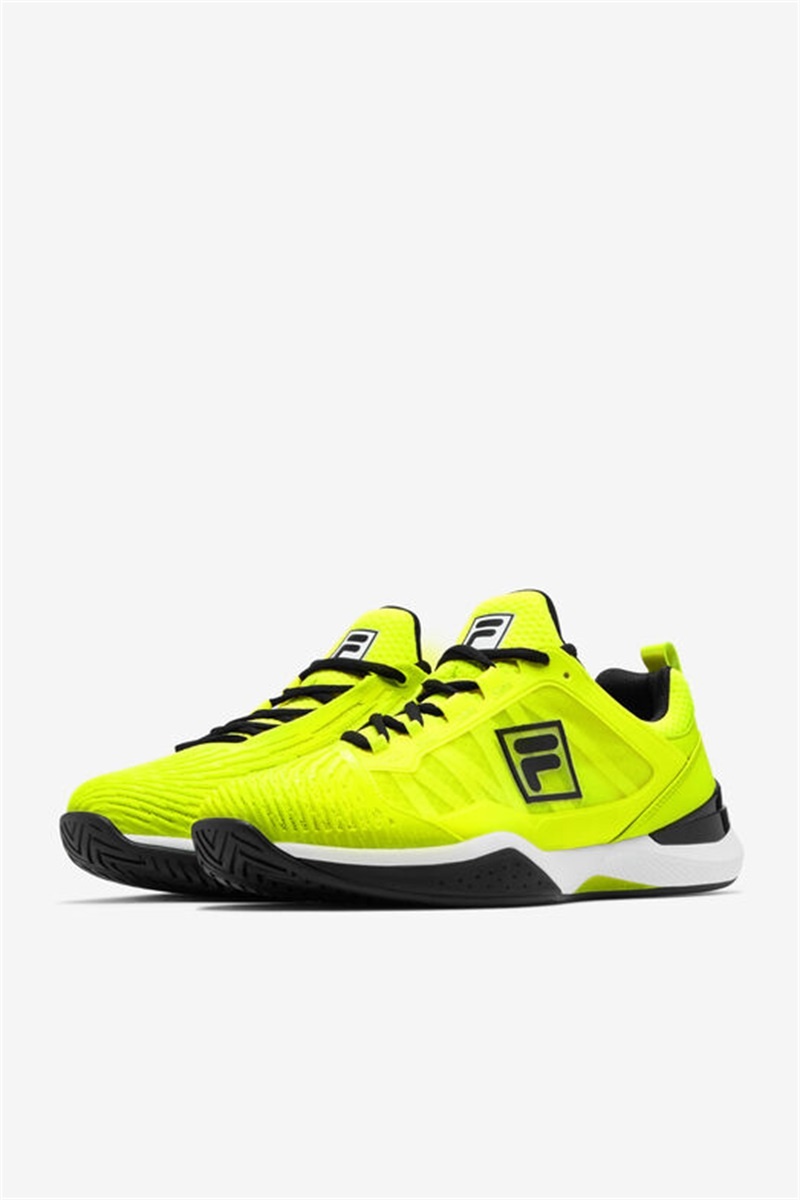 Yellow / Black / White Men's Fila Speedserve Energized Tennis Shoes | Saudi Arabia-906238