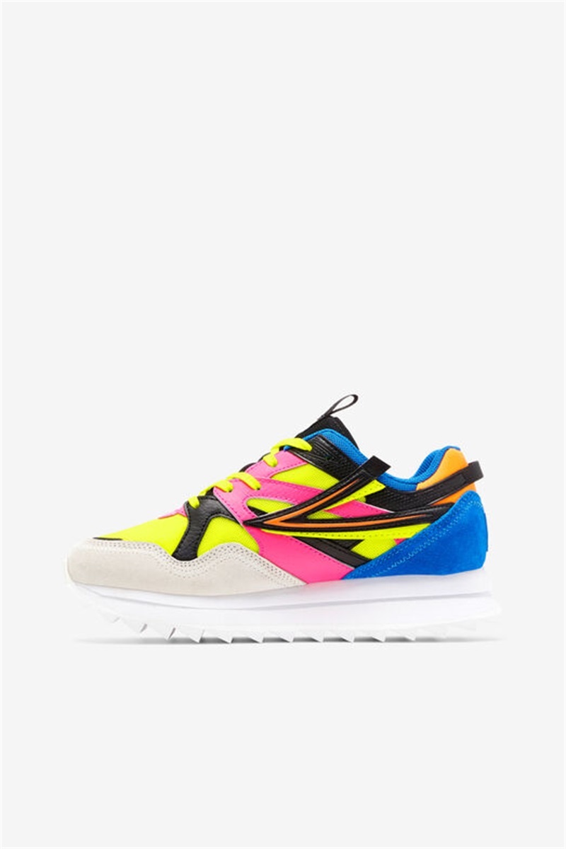 Yellow / Pink / Blue Women's Fila Sandenal Orbit Shoes | Saudi Arabia-398512