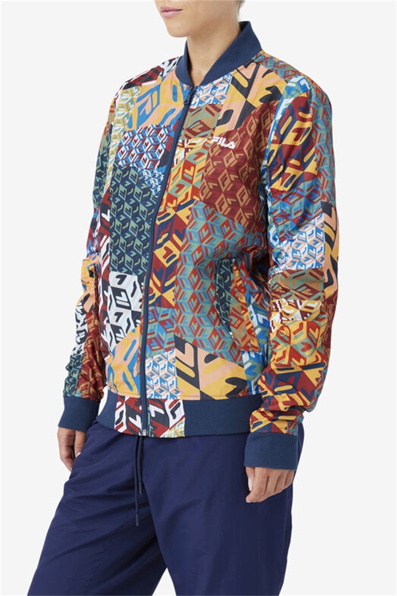 Yellow / White Men's Fila Mav Bomber Jacket | Saudi Arabia-416092