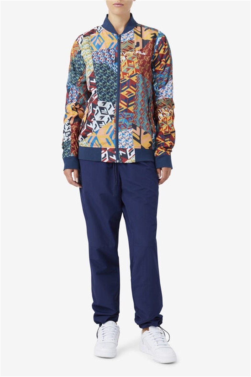 Yellow / White Men's Fila Mav Bomber Jacket | Saudi Arabia-416092